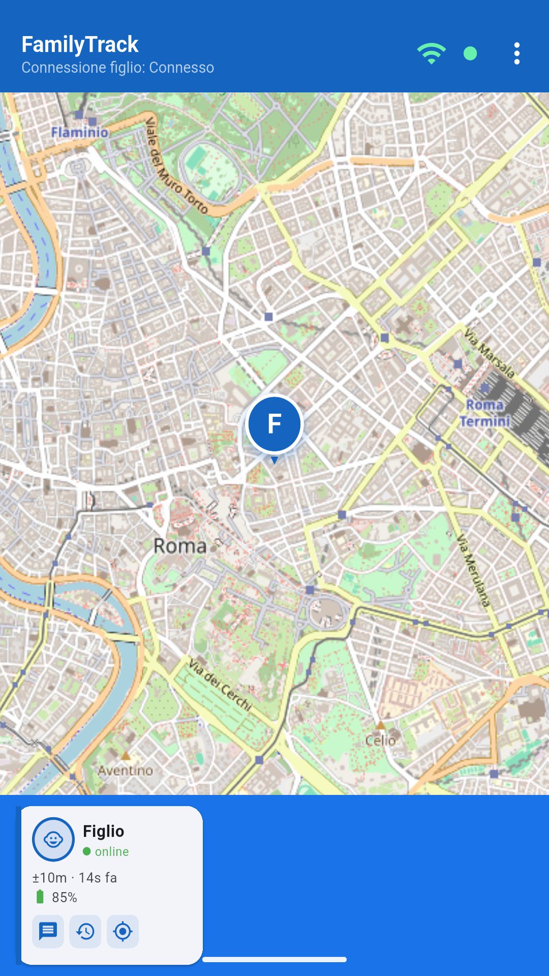 FamilyTrack mappa